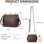 MINKARS Small Kisslock Bag - Crossbody Purses for Women