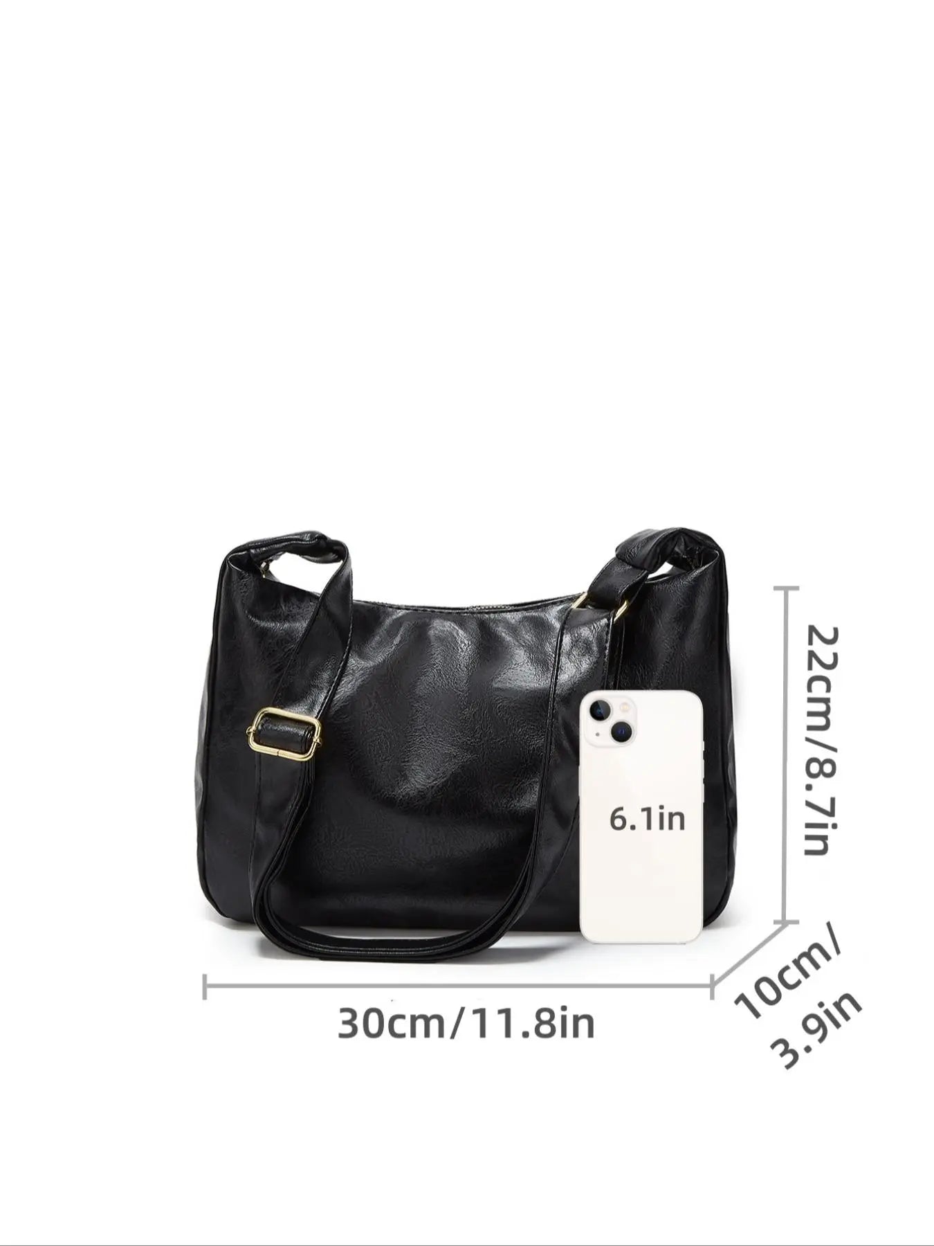 Women'S Solid Color Shoulder Bag, Back to School, Fashion Bags, Fashionable Large Capacity Crossbody Bag for Daily Used, Casual Trendy Versatile High-Quality Daily Commuting Bag, Hobo Shoulder Bag, Crossbody Shoulder Handbag, Daily Commuter Bag