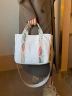 2024 Women'S Solid Color Canvas Tote Bag for School with Removable Bottom Compartment, Large Capacity Oversize Trendy Shoulder Bag for College