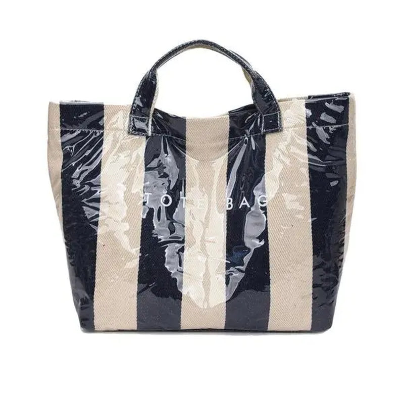 New Large Capacity Striped Handbag, Simple and Fashionable Color Block Handbag, Daily Commuting Shopping Bag, Retro and Fashionable Style Women'S Tote Bag, Fashionable Letter Design Large Homeless Bag