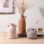 Ivydale Ceramic Vase Set, 3Pcs Flower Vases for Modern Boho Farmhouse Decor, Decorative Vases for Pampas Grass & Dried Flowers, Distressed Finish