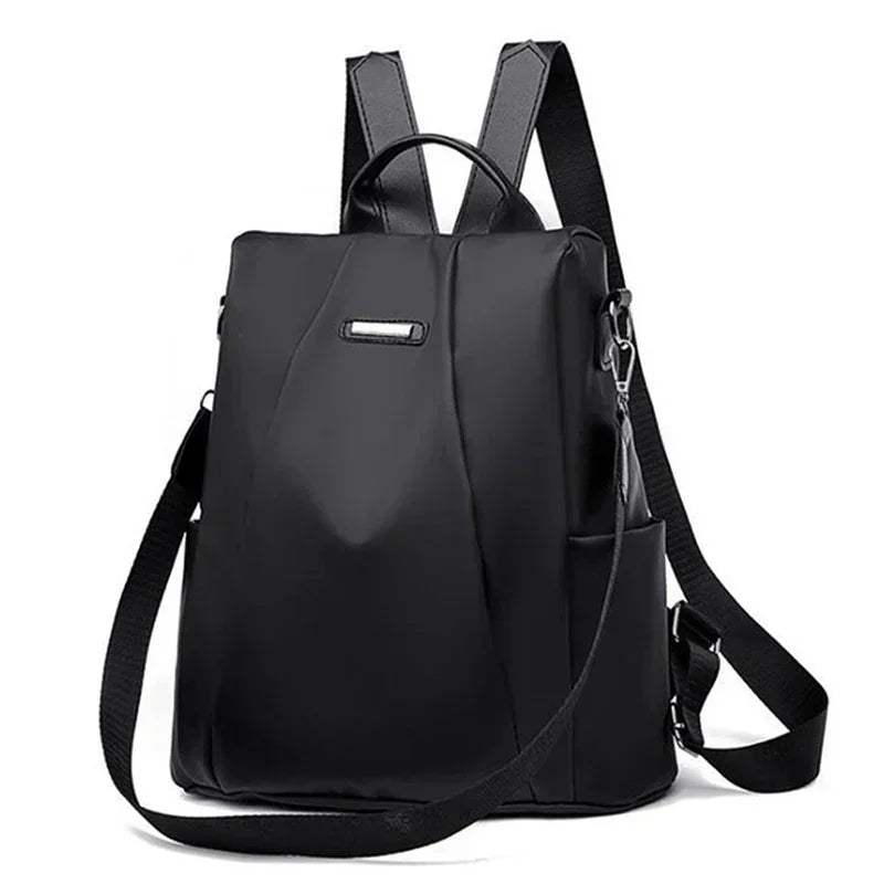 New Fashion Nylon Solid Color Lightweight Waterproof Large Capacity Detachable Shoulder Strap Multi Functional Women'S Backpack