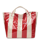 New Large Capacity Striped Handbag, Simple and Fashionable Color Block Handbag, Daily Commuting Shopping Bag, Retro and Fashionable Style Women'S Tote Bag, Fashionable Letter Design Large Homeless Bag