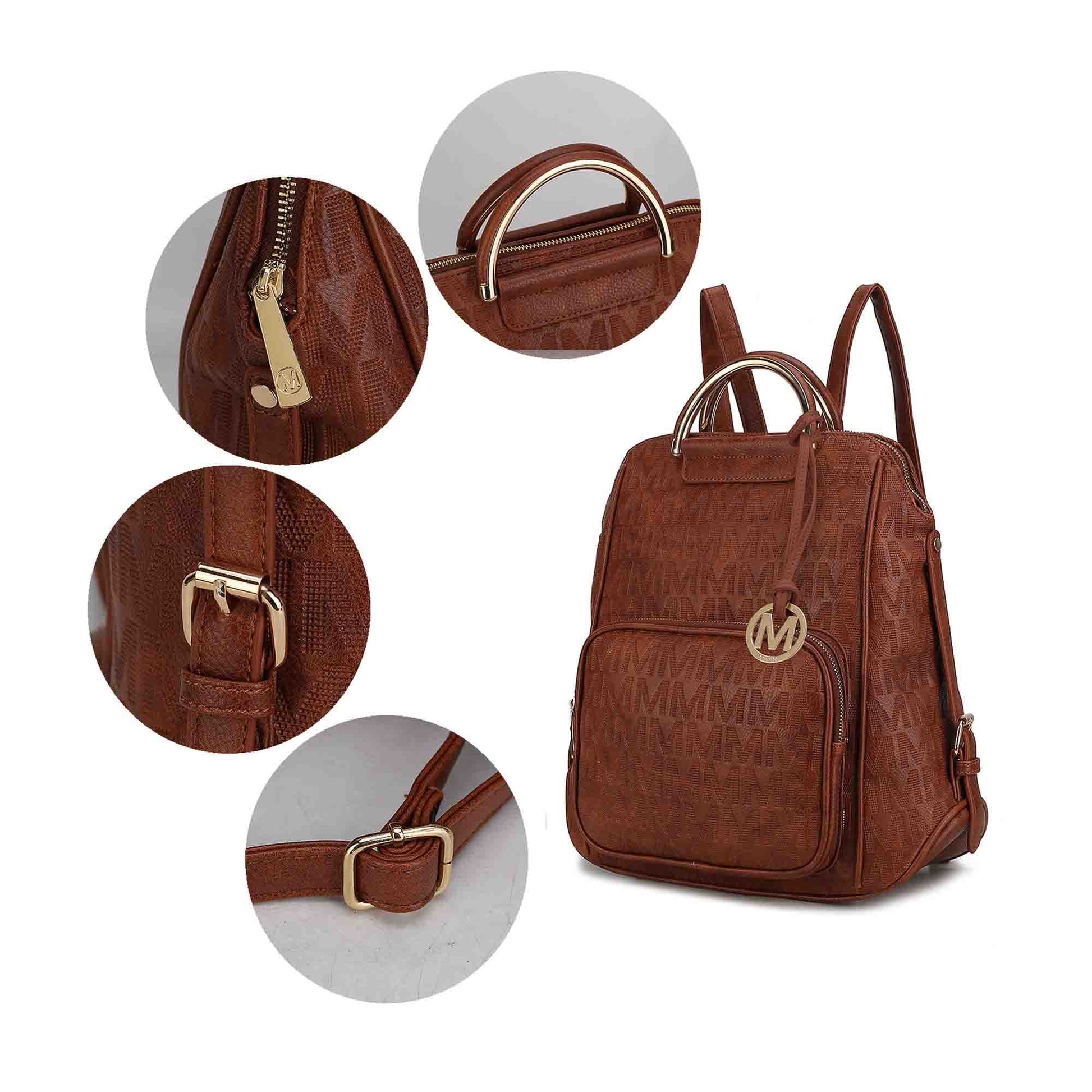 Torra Women'S Backpack, Vegan Leather Bookbag Purse for Travel, Work and School by Mia K - Mustard