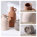 Ivydale Ceramic Vase Set, 3Pcs Flower Vases for Modern Boho Farmhouse Decor, Decorative Vases for Pampas Grass & Dried Flowers, Distressed Finish