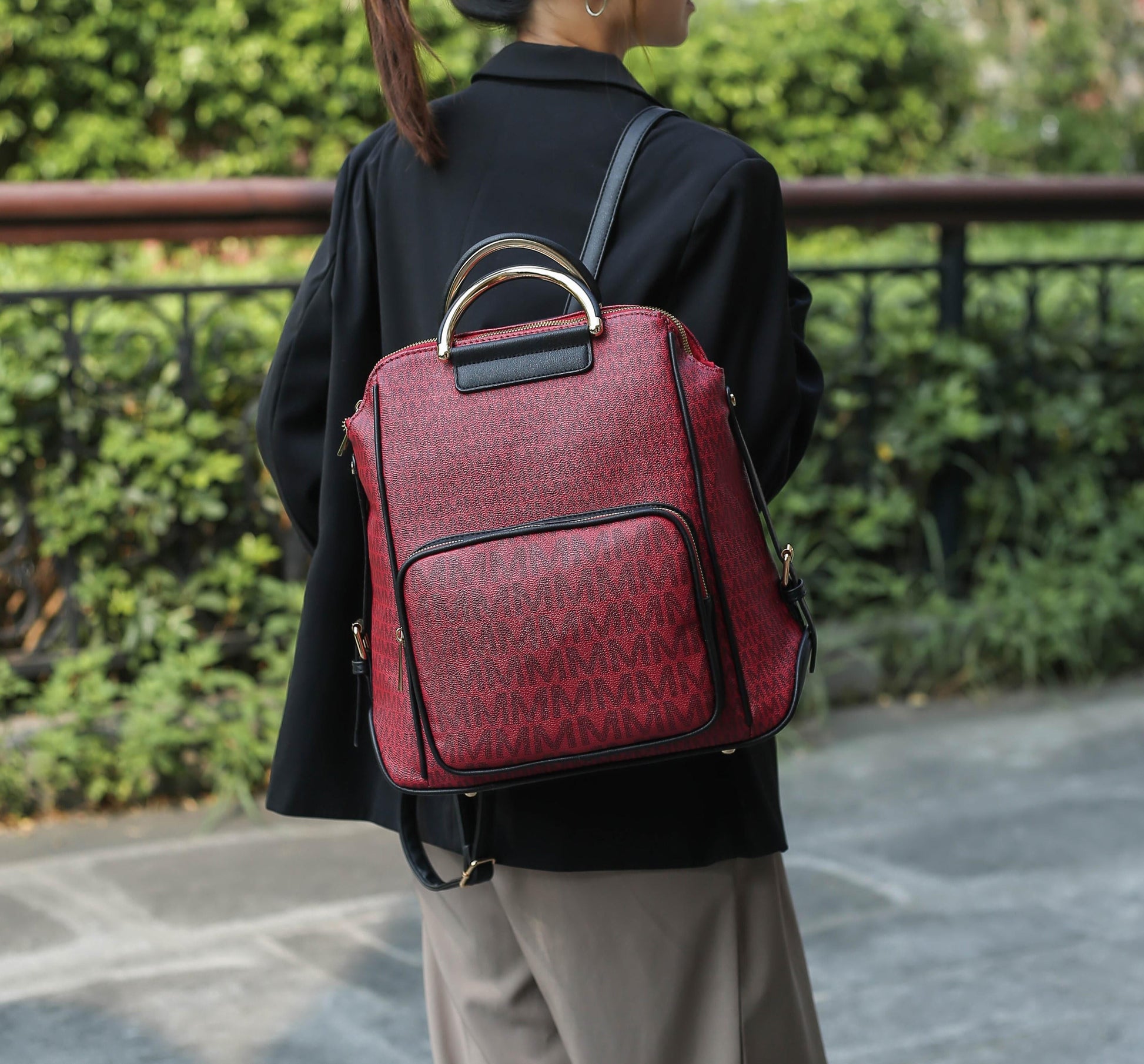June Women’S Backpack, M Signature Vegan Leather Daypackpack for Travel by Mia K