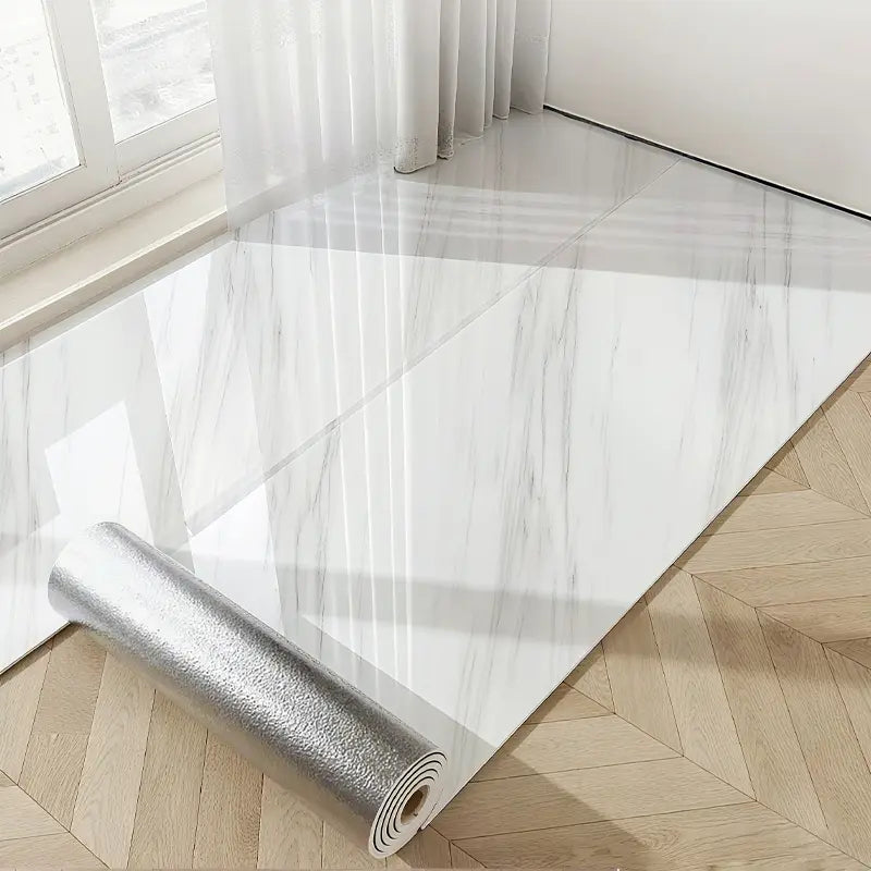 Self-Stick Modern Marble Tile Sticker Roll, Thick Large Size, Peel and Stick, Removable Adhesive, Kitchen Splash Guard, Bathroom, Marble Backsplash Wallpaper, Peel and Stick Wallpaper Designs