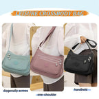 Nylon Fabric Crossbody Bag, Anti-Theftwomen'S Shoulder Bag, Multi-Layer Pocket Wallet, Solid Color Nylon Fanny Pack, Daily Commuting Nylon Bum Bag,Perfect for Mother'S Day & Valentine'S Day Gifts