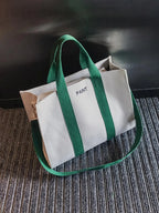 2024 Women'S Solid Color Canvas Tote Bag for School with Removable Bottom Compartment, Large Capacity Oversize Trendy Shoulder Bag for College