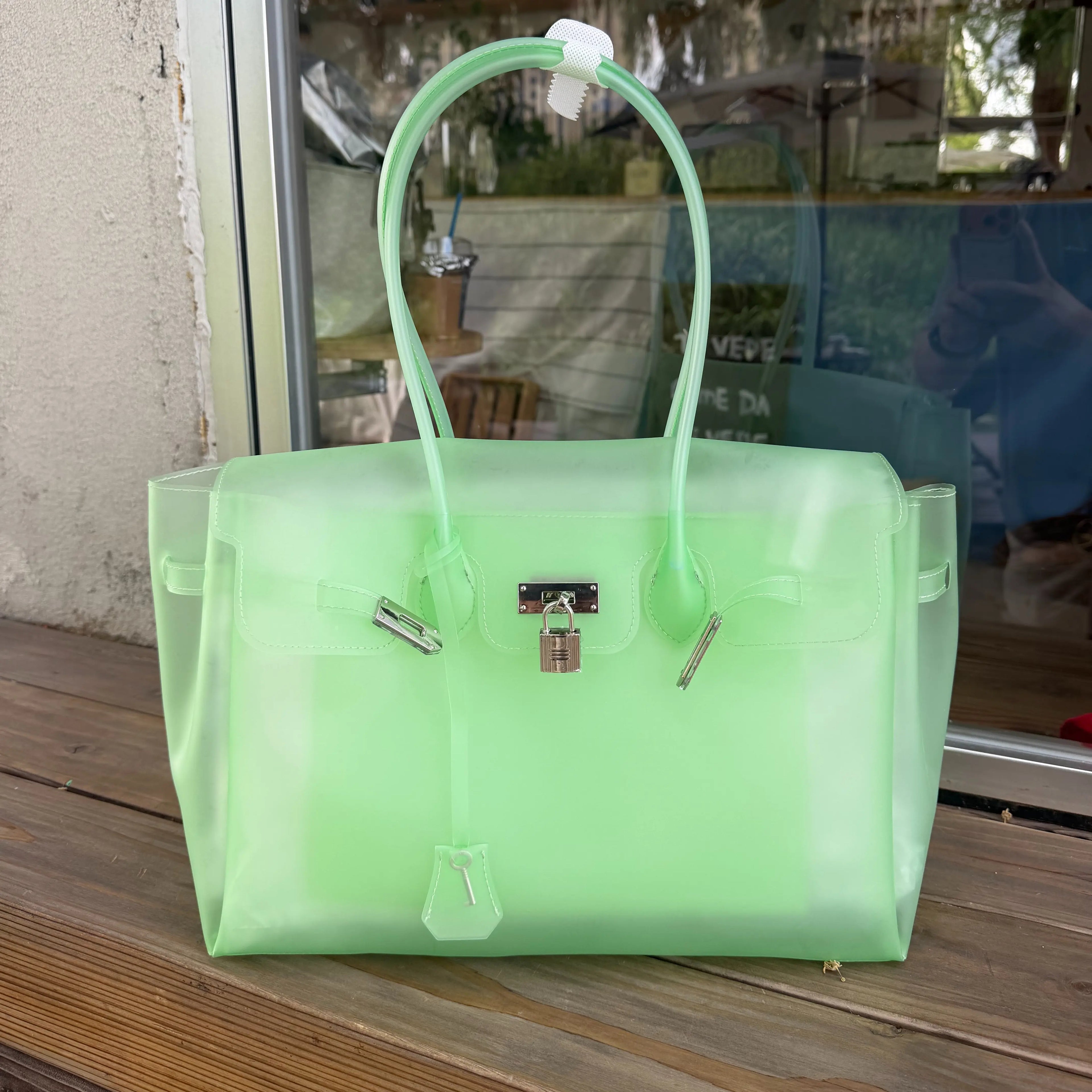 Transparent Jelly Shoulder Bag for Women, Summer TPU Handbag, Beach Tote Purse, Lightweight Crossbody Bag for Vacation & Daily Outfit