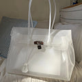 Transparent Jelly Shoulder Bag for Women, Summer TPU Handbag, Beach Tote Purse, Lightweight Crossbody Bag for Vacation & Daily Outfit