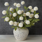 10-Pack Ultra Realistic Faux Silk Pompon Mum Artificial Flowers for Vase – Perfect DIY Bouquet, Table Centerpiece, Wedding, Home & Coffee Table Decor (Vase Not Included)