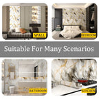 Aozey Marble Wall Sticker Roll, Self-Adhesive Wallpaper, Peel and Stick Wall Panel, Detachable Vinyl, Kitchen, Bathroom & Countertops, Marble Pattern Wallpaper, Peel and Stick Wallpaper Designs