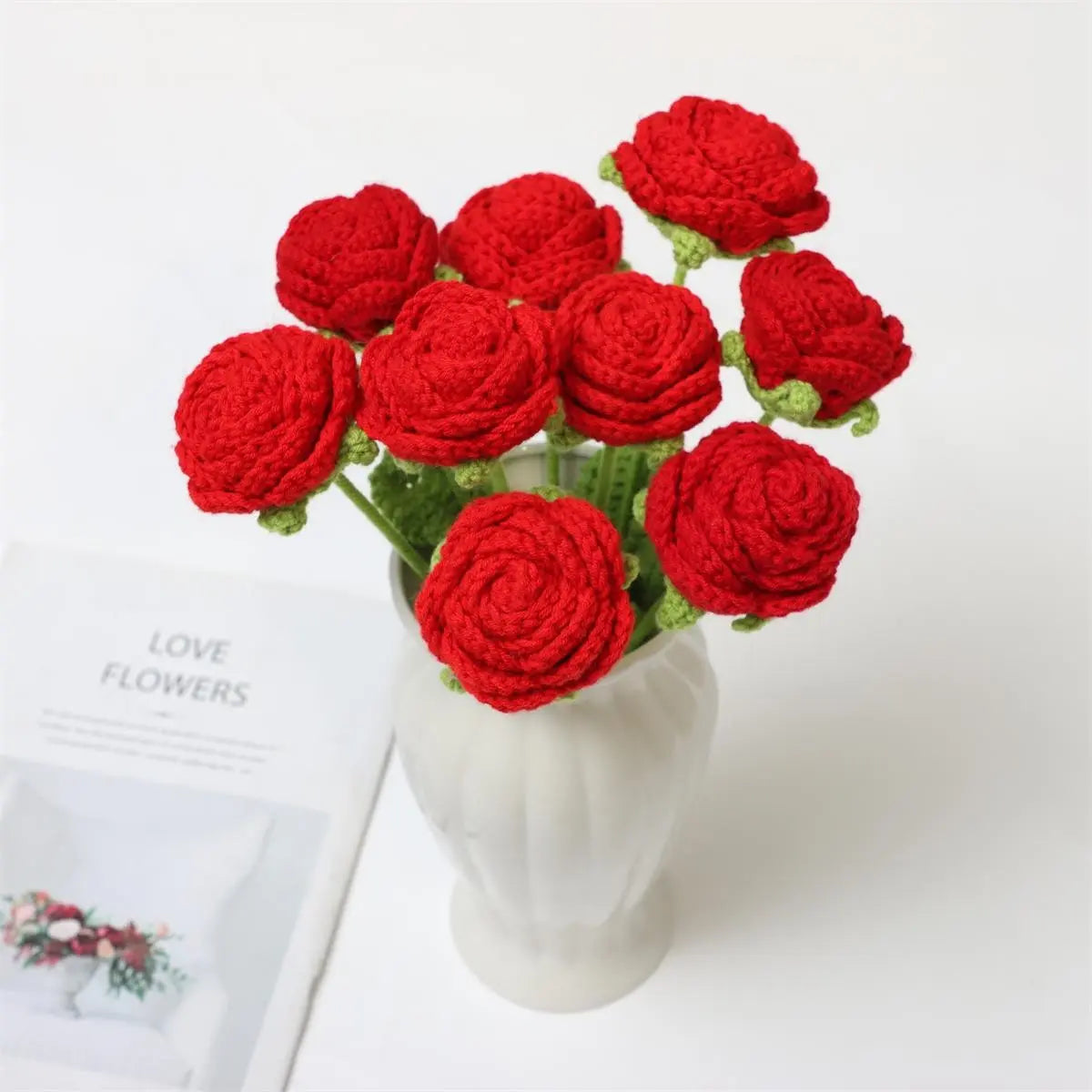 Artificial Fiber Handmade Rose Flowers, Artificial Rose Bouquet, Valentine'S Day, Mother'S Day, Christmas, Thanksgiving, Graduation, Teacher'S Day, Father'S Day, Home Decor