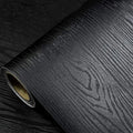 Realistic Wood Peel and Stick Wallpaper Black Wood Self Adhesive Decorative Vinyl
