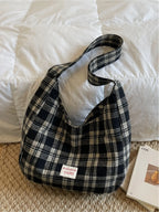 Retro Plaid Underarm Bag, Spring/Summer Textile Shoulder Bag, Crossbody Tote Bag, Casual Fashion Bag, Multi-Color Versatile Casual Large Capacity Bag, Suitable for Dates, Commuting, Shopping, and Compatible with Everyday Accessories