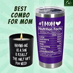 "Mom’S Last Nerve" Candle, Funny Birthday Gift for Mom, Stepmom, Bonus Mom, New Mom, Father'S Day Gift, Gift for Dad, Step Dad| 10Oz Vanilla Lavender Scented Tin Candle, Unique Home Decoration & Relaxing Fragrance