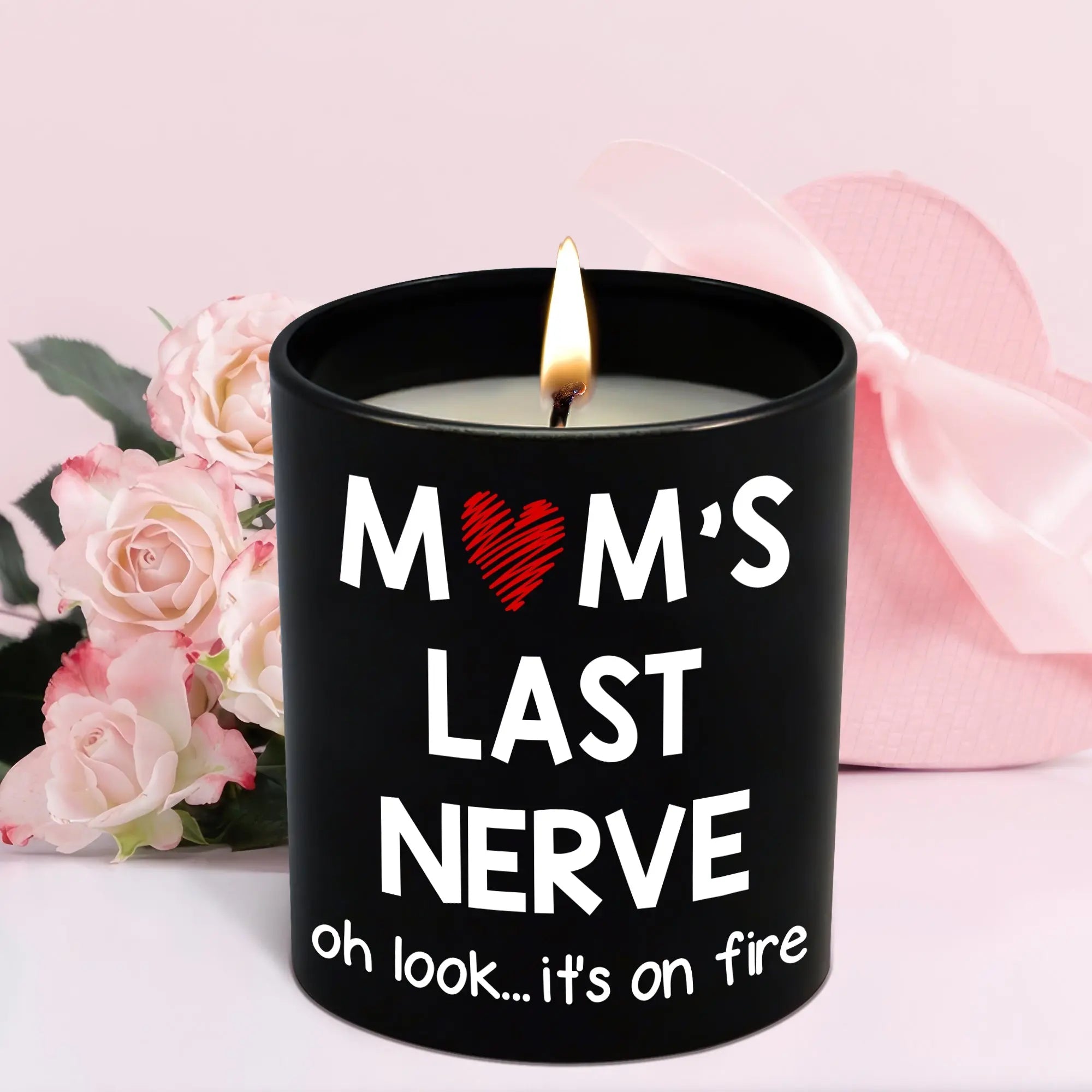 "Mom’S Last Nerve" Candle, Funny Birthday Gift for Mom, Stepmom, Bonus Mom, New Mom, Father'S Day Gift, Gift for Dad, Step Dad| 10Oz Vanilla Lavender Scented Tin Candle, Unique Home Decoration & Relaxing Fragrance