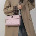 Quilted Chain Shoulder Bag Fashion Crossbody Purse Elegant Flap Handbag Luxury Designer Style Bag