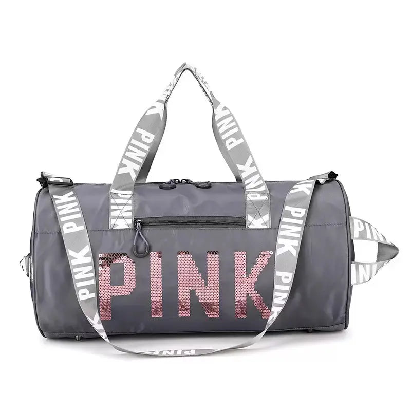 Sparkle Sequin Travel Bag for Women, 18" Waterproof Gym Tote, Stylish Carry-On for All Occasions