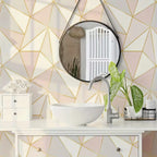 1 Roll Dreamy Geometric Peel and Stick Wallpaper, Removable Self-Adhesive Wall Mural, Modern Decor for Bedroom & Living Room, Sticky Wallpaper Peel and Stick