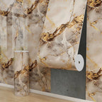 Aozey Marble Wall Sticker Roll, Self-Adhesive Wallpaper, Peel and Stick Wall Panel, Detachable Vinyl, Kitchen, Bathroom & Countertops, Marble Pattern Wallpaper, Peel and Stick Wallpaper Designs