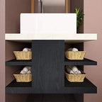 Realistic Wood Peel and Stick Wallpaper Black Wood Self Adhesive Decorative Vinyl