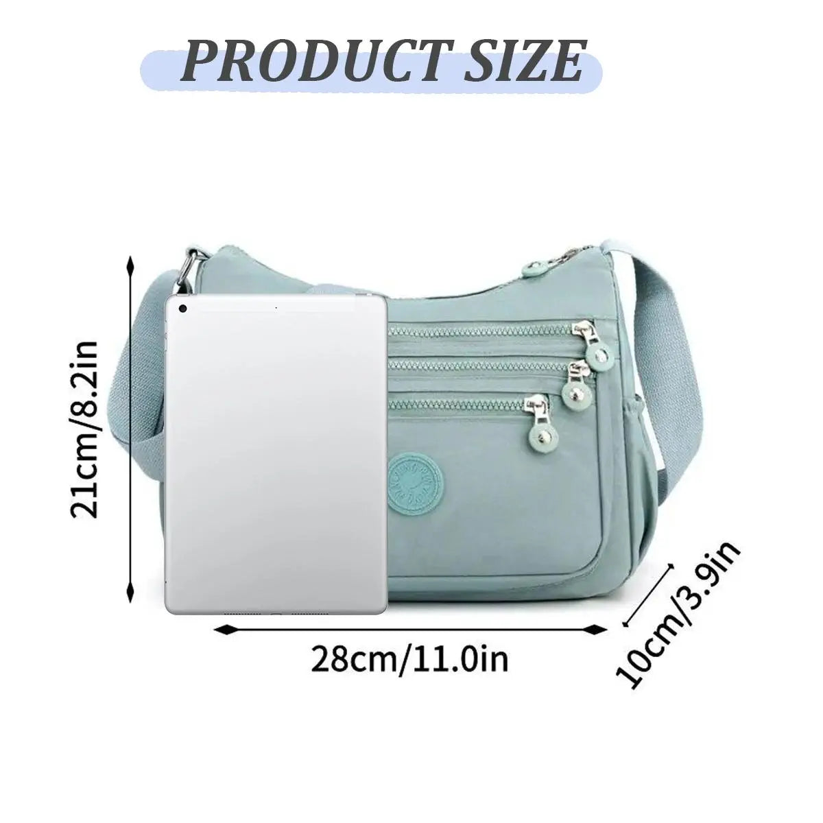 Nylon Fabric Crossbody Bag, Anti-Theftwomen'S Shoulder Bag, Multi-Layer Pocket Wallet, Solid Color Nylon Fanny Pack, Daily Commuting Nylon Bum Bag,Perfect for Mother'S Day & Valentine'S Day Gifts