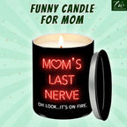 "Mom’S Last Nerve" Candle, Funny Birthday Gift for Mom, Stepmom, Bonus Mom, New Mom, Father'S Day Gift, Gift for Dad, Step Dad| 10Oz Vanilla Lavender Scented Tin Candle, Unique Home Decoration & Relaxing Fragrance