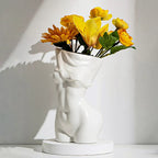 Resin Human Body Art Vase, Decorative Vase, Home Decor Flower Arrangement Holder, Craft Ornament for Living Room Kitchen Bedroom Entryway Cabinet, Decorative Vases for Home Decor