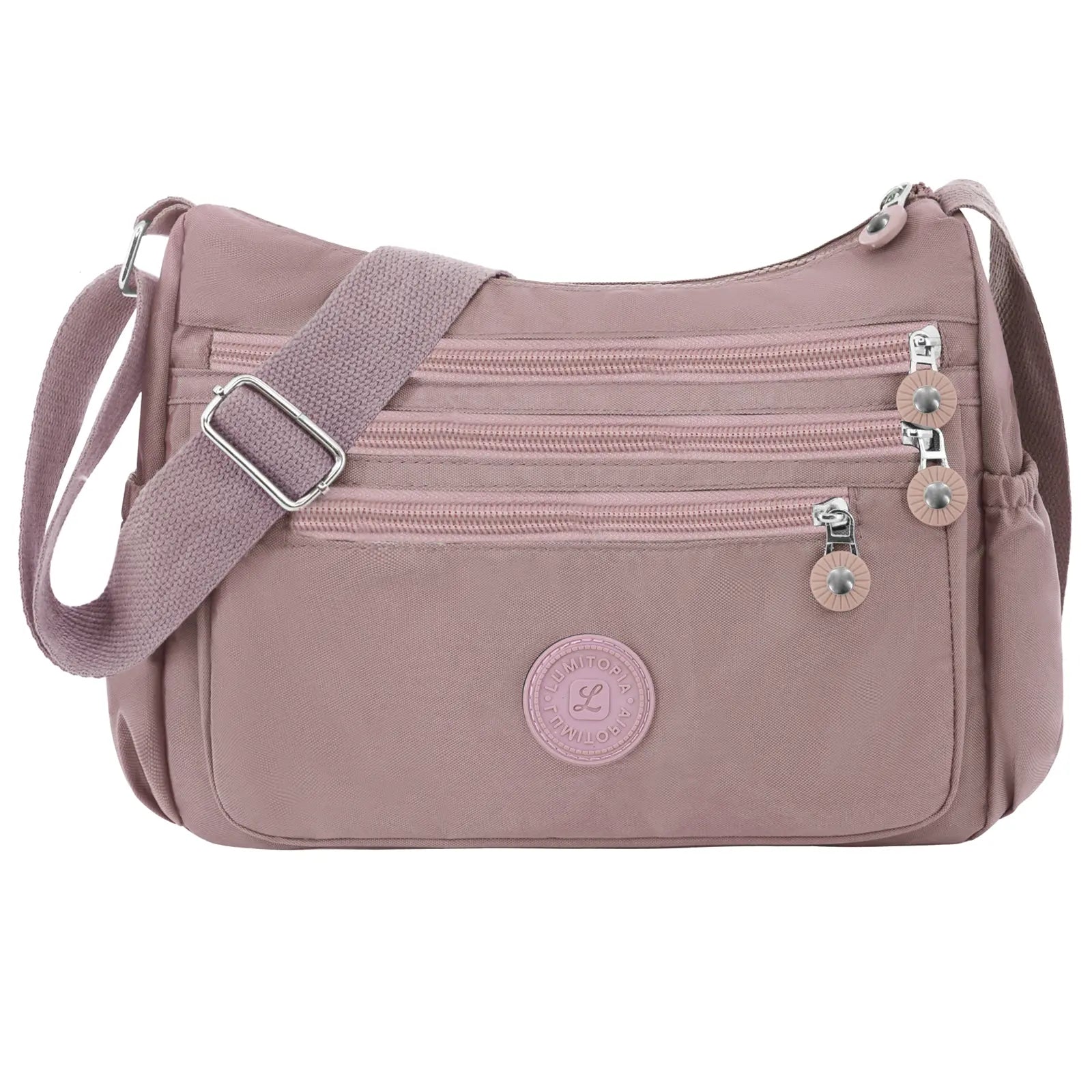 Nylon Fabric Crossbody Bag, Anti-Theftwomen'S Shoulder Bag, Multi-Layer Pocket Wallet, Solid Color Nylon Fanny Pack, Daily Commuting Nylon Bum Bag,Perfect for Mother'S Day & Valentine'S Day Gifts