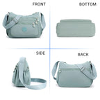 Nylon Fabric Crossbody Bag, Anti-Theftwomen'S Shoulder Bag, Multi-Layer Pocket Wallet, Solid Color Nylon Fanny Pack, Daily Commuting Nylon Bum Bag,Perfect for Mother'S Day & Valentine'S Day Gifts