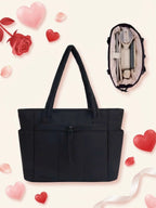 〖Valentines Day〗Insulated Tote Bag with Cup Holder & Laptop Compartment, Everyday Tote, Travel Work Care Bag for Women, All Seasons Casual Style Tote Purses
