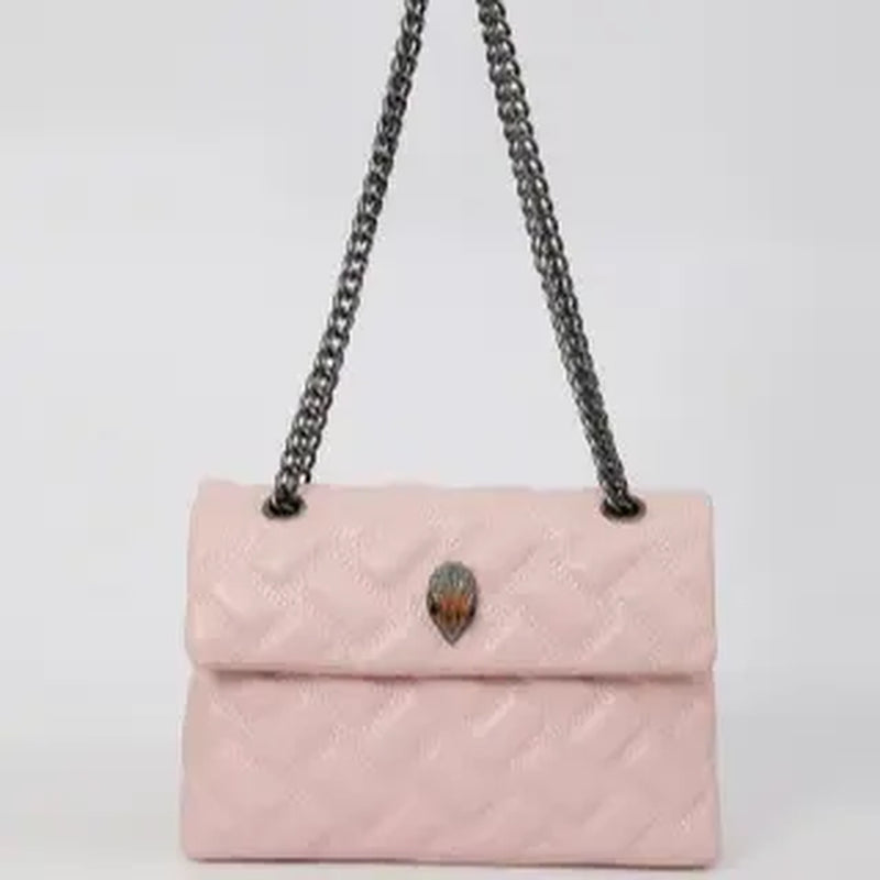 Quilted Chain Shoulder Bag Fashion Crossbody Purse Elegant Flap Handbag Luxury Designer Style Bag