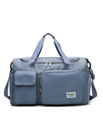 Women'S Fashion Large Capacity Travel Bag, Solid Color Letter Patch Zipper Pocket Travel Bag, Casual Lightweight Travel Bag for Gym & Short Business Trips, Durable Travel Duffels, Gym Bag, Travel Duffle Bag
