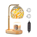 Boho Lamp Modern Metal Candle Warmer Lamp with Timer & Brightness Control Adjustable Flameless Safety Cylindrical Decorative for Home Decor & Relaxation Amber-Scented Jar Candle Warmer Lamp Ornaments White Wood #Summervibes