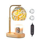 Boho Lamp Modern Metal Candle Warmer Lamp with Timer & Brightness Control Adjustable Flameless Safety Cylindrical Decorative for Home Decor & Relaxation Amber-Scented Jar Candle Warmer Lamp Ornaments White Wood #Summervibes