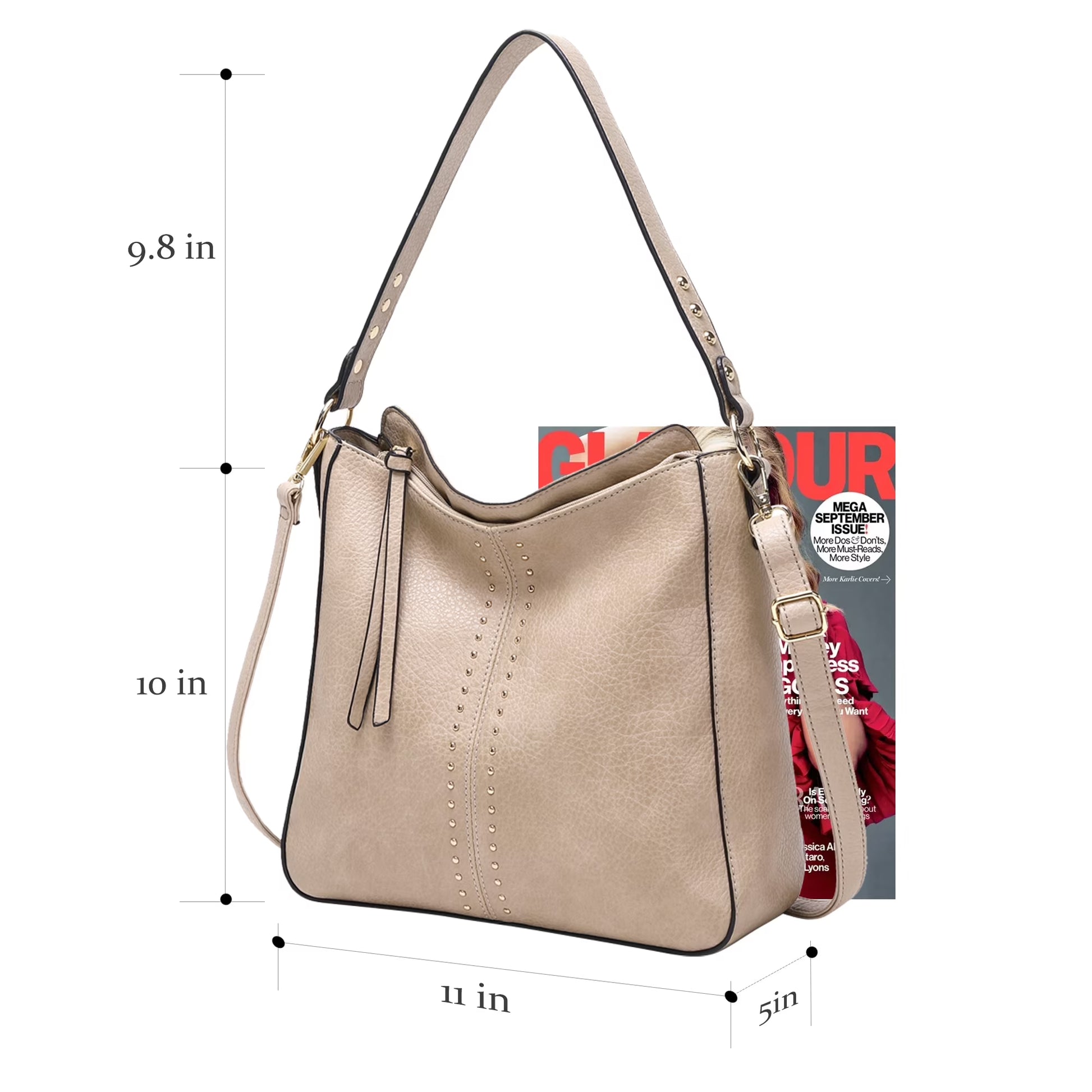 Hobo Bag for Women Crossbody Purse and Handbags Ladies Chic Shoulder Bags, Khaki