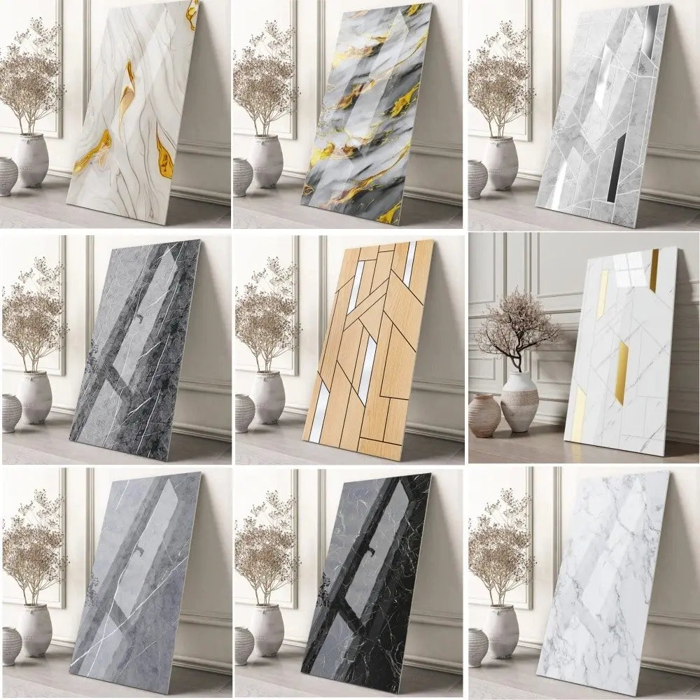 20Pcs Luxury Imitation Marble Peel-And-Stick Wall Panels, Self-Adhesive Home Decor Wall Stickers, Peel-And-Stick Wall Stickers