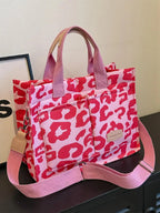 Summer Everything Tote Bag for Women, Plain/Cherry Pattern Work Bag, Everyday Shoulder Bag, Trendy Versatile Commuting Bag, Girl Large Beach Bags