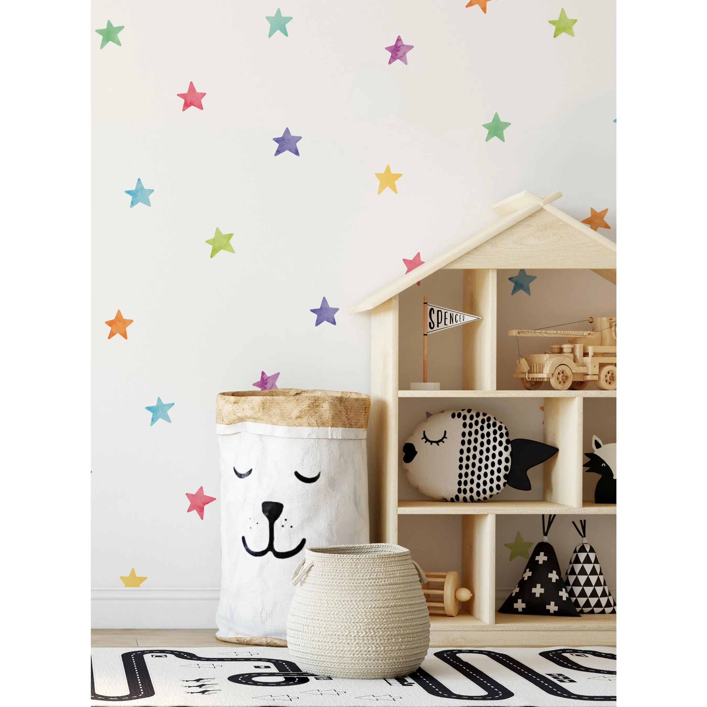 Watercolor Stars - Peel and Stick