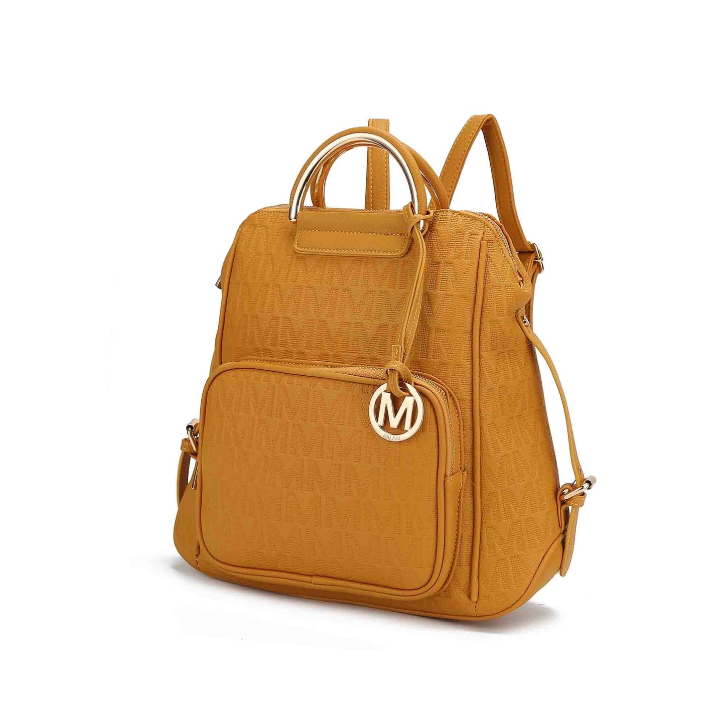 Torra Women'S Backpack, Vegan Leather Bookbag Purse for Travel, Work and School by Mia K - Mustard