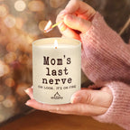 "Mom’S Last Nerve" Candle, Funny Birthday Gift for Mom, Stepmom, Bonus Mom, New Mom, Father'S Day Gift, Gift for Dad, Step Dad| 10Oz Vanilla Lavender Scented Tin Candle, Unique Home Decoration & Relaxing Fragrance