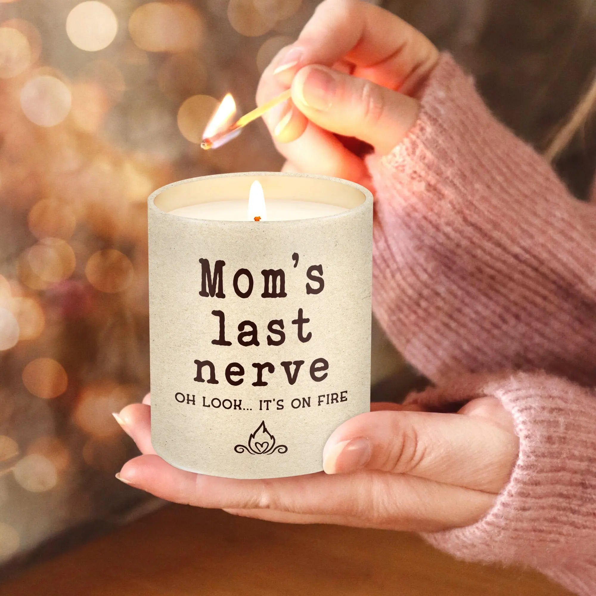 "Mom’S Last Nerve" Candle, Funny Birthday Gift for Mom, Stepmom, Bonus Mom, New Mom, Father'S Day Gift, Gift for Dad, Step Dad| 10Oz Vanilla Lavender Scented Tin Candle, Unique Home Decoration & Relaxing Fragrance
