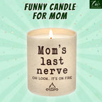 "Mom’S Last Nerve" Candle, Funny Birthday Gift for Mom, Stepmom, Bonus Mom, New Mom, Father'S Day Gift, Gift for Dad, Step Dad| 10Oz Vanilla Lavender Scented Tin Candle, Unique Home Decoration & Relaxing Fragrance