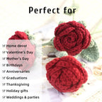 Artificial Fiber Handmade Rose Flowers, Artificial Rose Bouquet, Valentine'S Day, Mother'S Day, Christmas, Thanksgiving, Graduation, Teacher'S Day, Father'S Day, Home Decor