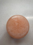 Himalayan Salt Globe Candle Holder + 4 Pure Beeswax Tea Light Candles Decor Set Hand