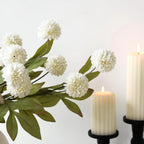 10-Pack Ultra Realistic Faux Silk Pompon Mum Artificial Flowers for Vase – Perfect DIY Bouquet, Table Centerpiece, Wedding, Home & Coffee Table Decor (Vase Not Included)