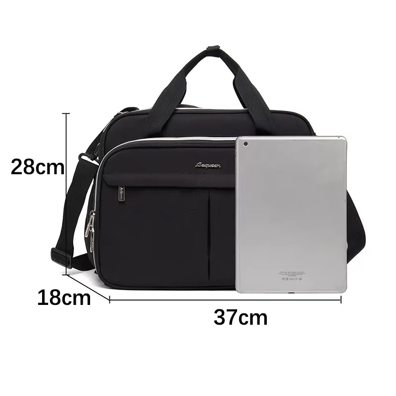 New Maternity Mommy Travel Bag Black Shoulder Bag Handbag Tote Dry and Wet Separation Baby Diaper Stroller Bag
