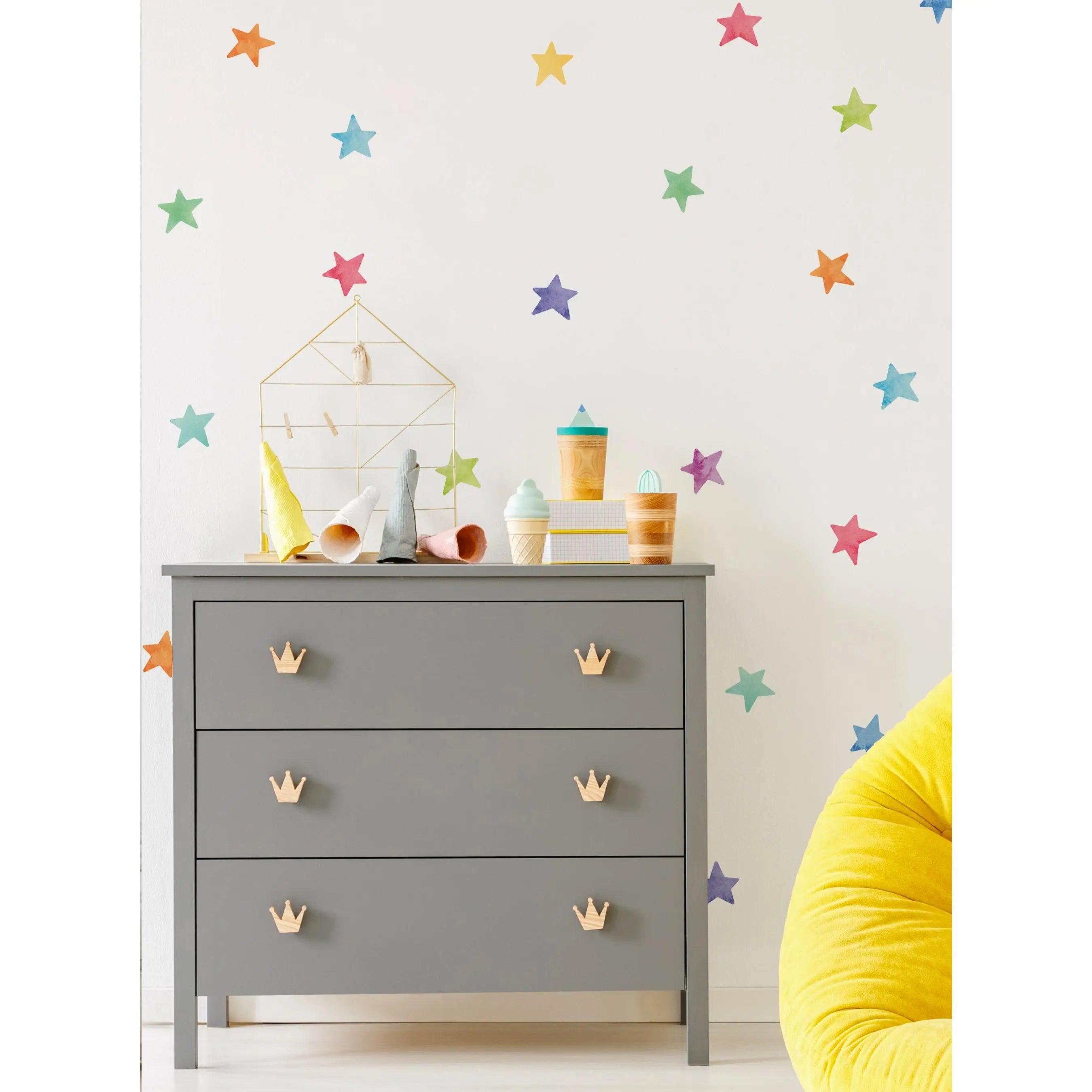 Watercolor Stars - Peel and Stick